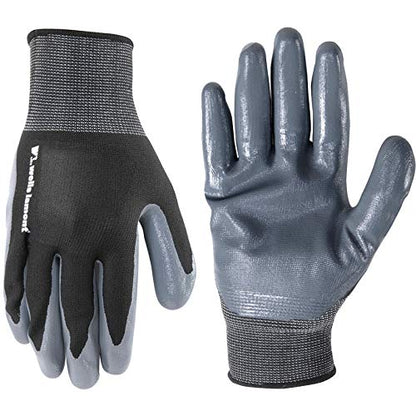 Wells Lamont Men's Coated Grip Work Gloves, Nitrile Coating, X-Large (546XL), Grey