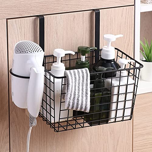 Cabinet Door Hair Tool Organizer - Styling Tools Holder for Dryer, Flat Iron, Curling Wand, Straightener Brushes, Black