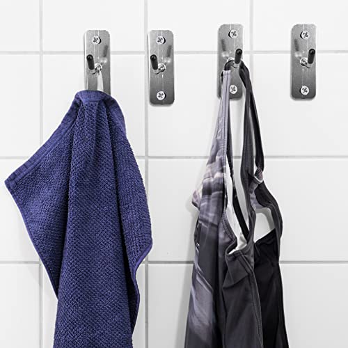 30pcs Wall Mounted Hook Heavy Duty Metal Single Hooks Home Storage Organizer Hanger Stainless Steel Hook Garage Hooks Tool for Garage Shop Retail Office Kitchen Store Display (2in/5cm) - size: 2 IN