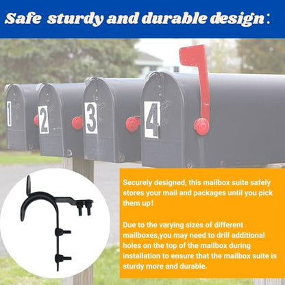 Thickened Mailbox Latch and Handle Kit,Mailbox Latch Replacement Kit,Secure Replacement Parts for Repairing Mailbox Door latches, Easy to Install and with a Solid and Durable Structure. (Red) - color: Red