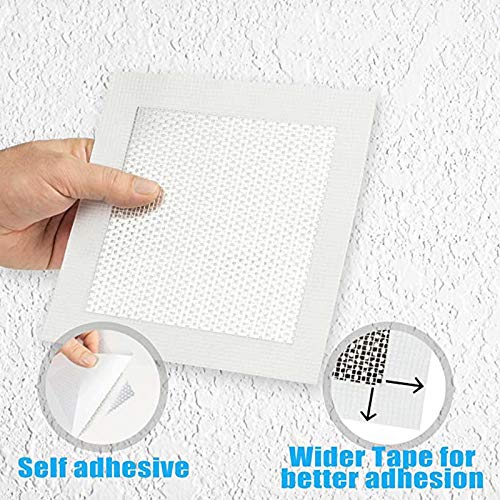 12 Pack 2/4/6/8 Inch Drywall Repair Patch, Aluminum Wall Repair Patch Kit Self Adhesive Fiber Mesh Over Galvanized Plate,Screen Patch Repair for Drywall Plasterboard (2/4/6/8 Inch) - color: 2+4+6+8inch
