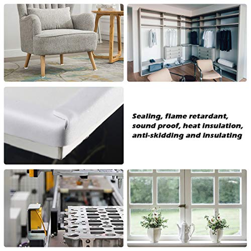 White Foam Sealing Weather Stripping Window Seal Door Frame Insulation Closed Cell High Density Wide Adhesive Foam Tape, 1" Wide X 1/8" Thick, 19.6 Ft X 2 Rolls, Total 39.2 Feet - color: White, size: 1 In x 1/8 In x 39Ft