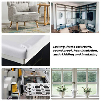 White Foam Sealing Weather Stripping Window Seal Door Frame Insulation Closed Cell High Density Wide Adhesive Foam Tape, 1" Wide X 1/8" Thick, 19.6 Ft X 2 Rolls, Total 39.2 Feet - color: White, size: 1 In x 1/8 In x 39Ft