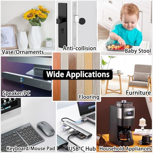 Non Slip Self Adhesive Silicone Cuttable Furniture Pads - 5x80 inch Versatile Non-Slip Silicone Pads for Variety of Objects, Appliances and Furniture - color: 5x80 Black