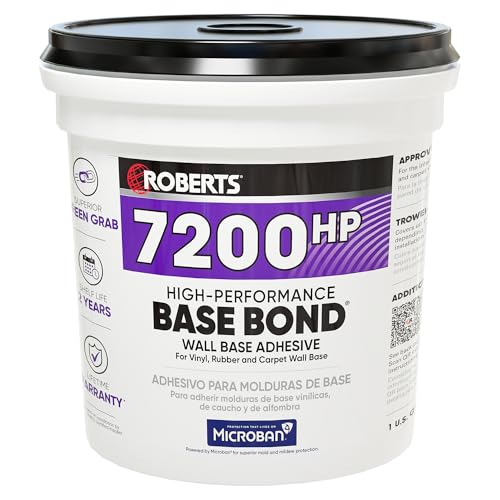Roberts High-Performance Base Bond Wall Base Adhesive - 1 Gal. (3.78 L) - size: 128 Fl Oz