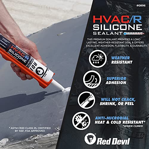 Red Devil 0897 Extreme Temperature HVAC/R Silicone Sealant, 280 ml, Clear, 1 Pack, Made in USA - color: Clear, size: 1 Pack