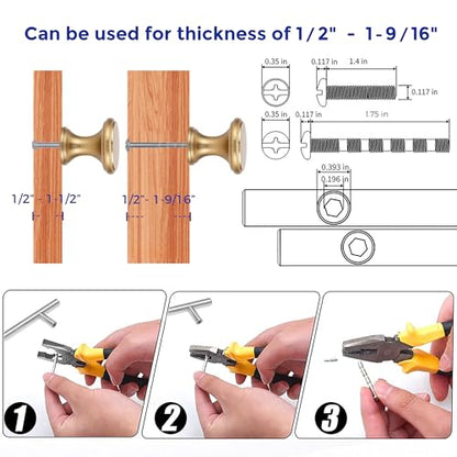 Ravinte 10 Pack Champagne Bronze Kitchen Cabinet Knobs, Solid Bronze Pulls Zinc Handles Simple Drawer Cabinet Hardware for Cupboard Drawer Knobs - color: Champagne Bronze