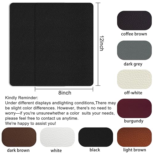 Self Adhesive Leather Repair Patch,8x12 inch Vinyl Repair Kit,Leather Repair Kit for Furniture,Car Seat,Couch,Office Chair,2 Pcs Black - color: Black, size: 8*12inch
