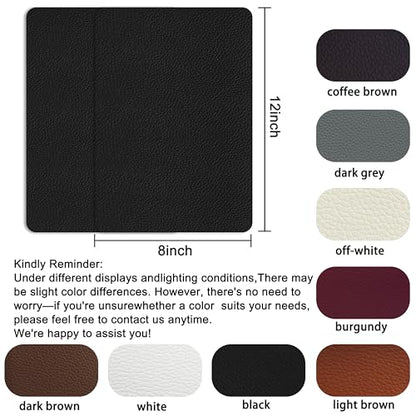 Self Adhesive Leather Repair Patch,8x12 inch Vinyl Repair Kit,Leather Repair Kit for Furniture,Car Seat,Couch,Office Chair,2 Pcs Black - color: Black, size: 8*12inch