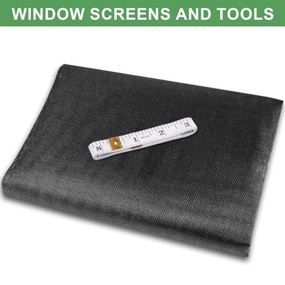 48"X102" Window Screen Replacement, Fiberglass Window Screen Mesh, Replacement Window Screens, Window Screen Door Repair Kit for Patio Porch Sliding Door House Windows Pool Pet, with Ruler - size: 48"x102"