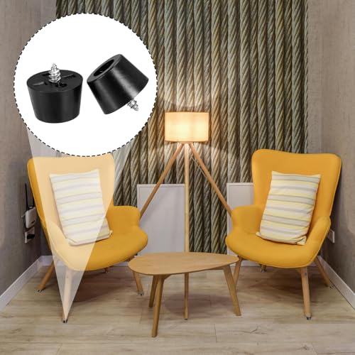 Cutting Board Feet, 16 Pack Round Rubber Feet Bumpers Non Slip Bumper Pads with Stainless Steel Screws for Furniture Chairs Desks Electronics (0.1" Wx0.35 H) - size: 0.1"Wx0.35"H