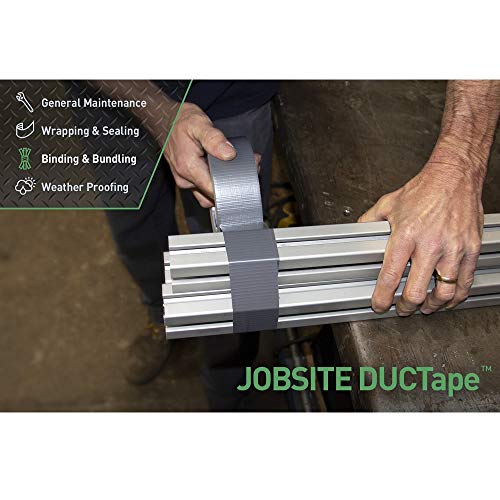 IPG JobSite DUCTape, Contractor Grade Duct Tape, 3.77" x 60 yd, Silver (Single Roll) - color: Silver, size: 3.77" x 60 yd