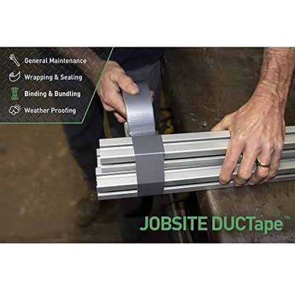 IPG JobSite DUCTape, Contractor Grade Duct Tape, 3.77" x 60 yd, Silver (Single Roll) - color: Silver, size: 3.77" x 60 yd