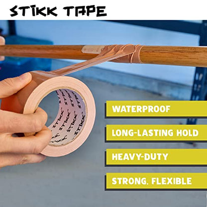 STIKK Duct Tape - Yellow Duck Tape - 3 inch x 25 Yards - Heavy Duty Tape for Repairs, Household Projects - for Commercial HVAC and Construction - Effective Heavy Duty Waterproof Duct Tape - color: Yellow