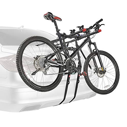 Allen Sports Deluxe Trunk Mount 3-Bike Carrier, Model 103DN-R, Black - color: Red/ Black, size: 3-bike, style: Bike Rack