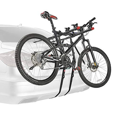 Allen Sports Deluxe Trunk Mount 3-Bike Carrier, Model 103DN-R, Black - color: Red/ Black, size: 3-bike, style: Bike Rack