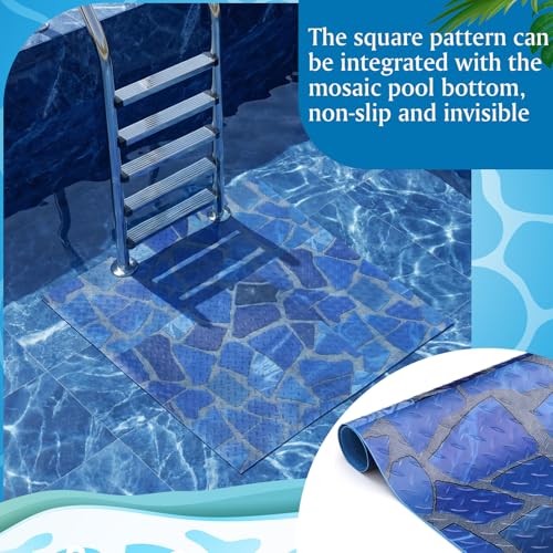 Drydiet Above Ground Ladder Mat, Swimming Protective Nonslip Step Pad with Texture, Pool Essentials Accessories for Floor Liners and Stairs, Marble Pattern (36 x 36 Inch) - size: 36 x 36 Inch