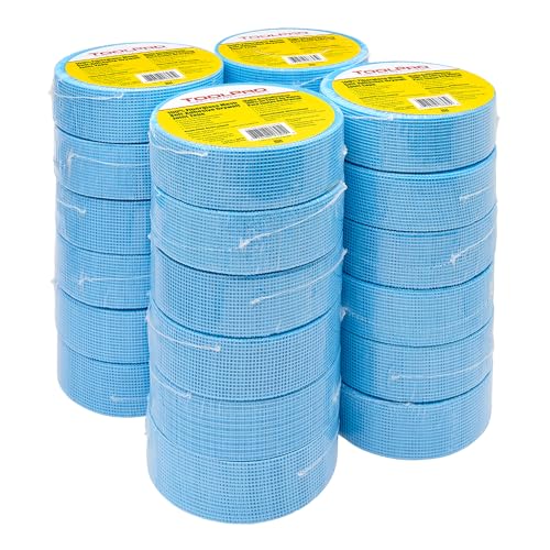 TOOLPRO Self- Adhesive Fiberglass Mesh Drywall Tape for Sealing Drywall Joints. (1, Blue) - color: Blue
