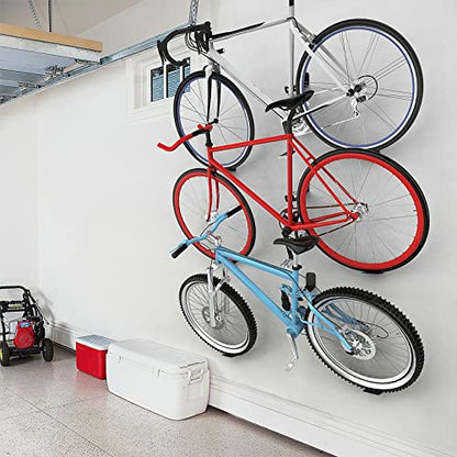 WALMANN 3 Pack Bike Pedal Hanger Wall Mount, Heavy Duty Horizontal Bike Rack for Garage Wall, Bike Display Stand for Home Holds Up to 70 LBS - color: Black-3 Pack