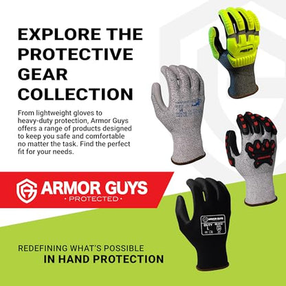 Armor Guys 00-810 Kyorene Pro Graphene Black Nitrile Work Gloves (ANSI Cut Level A1) – Touchscreen Compatible, Ergonomic, Light Gloves for Gardening, Warehousing & Maintenance – Small (12 pairs) - size: Small (Pack of 12)
