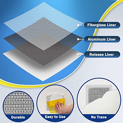 Seloom Drywall Repair Kit Upgraded Size, 2/4/6/8/10 Inch Drywall Patch Kit Large Hole, Self Adhesive Fiberglass Mesh Wall Patch Quick Repair for Damaged Drywall Ceiling - size: 2/4/6/8/10in