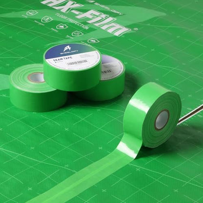 1.97" x 164‘ Seam Tape - Duct Tape Edge Tape Heavy Duty Multi-Purpose, Hand-Tearable, No Residue, Green, 1 Roll - color: Green, size: 1.97" x 164' 1Roll