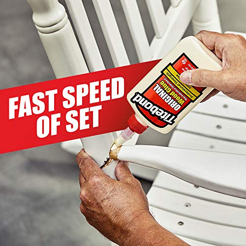 Titebond Original Wood Glue 5062, Industry Standard for Woodworking, Furniture Repair/Assembly, Construction, Home Repair or Modeling, 4 oz (Pack of 2) - size: 4 Ounce (Pack of 2)