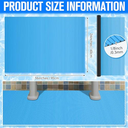 Breling 24" x 36" Swimming Pool Ladder Mat, Protective Pool Ladder Pad Step Mat with Non Slip Texture for Above Ground Swimming Steps Liners and Stairs(Vertical Striped) - size: 24" X 36", style: Vertical Striped