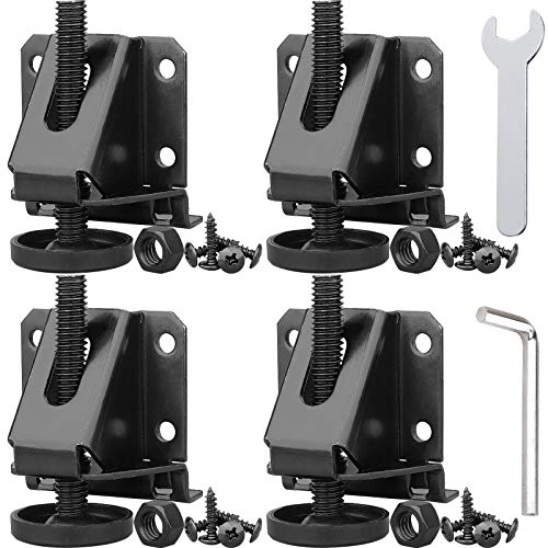 Leveling Feet Heavy Duty Furniture Levelers Adjustable Table Leg Leveler w/Lock Nuts for Furniture,Table, Cabinets, Workbench,Shelving Units and More,Black (Heavy Duty Furniture Levelers Black 4P) - color: Heavy Duty Furniture Levelers Black 4p