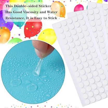 JANYUN 140 Pcs Double Sided Sticky Dots Removable Round Putty Clear Double Sided Tape for Crafts No Trace Sticky Tack Adhesive Tape (10 mm, 140) - size: 10mm