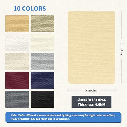 KING MOUNTAIN Canvas Repair Patch 5×8 Inch Self-Adhesive Waterproof Fabric Patch for Sofas, Tents, Furniture,Tote Bags, Car Seats (Beige) - color: Beige, size: Canvas-5"W×8"L