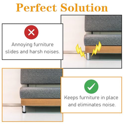 8 Pack Round Rubber Furniture Caster Cups, Non Slip Furniture Pads 1.5 x 1.5 Furnitures Gripper Anti Slide Floor Protector Rubber Furnitures Feet for Bed Couch Table Chair Stoppers(Black) - color: Black