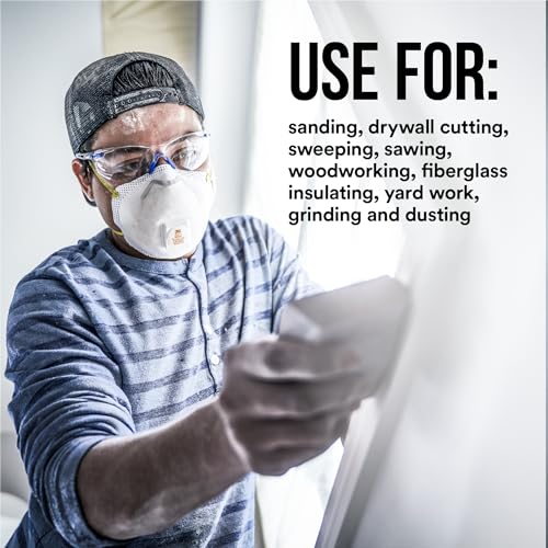 3M N95 Respirator 8511, 5 Pack, NIOSH-APPROVED N95, Features 3M COOL FLOW Exhalation Valve, Relief From Dusts & Certain Particles During Sanding, Pollen, Mold Spores, Dust Particles (8511HB2-C-PS)