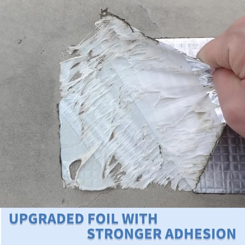 6" W X 16.4'L Waterproof Tape for Leaks Aluminum Butyl Tape with Adhesive for RV Repair, Glass Repairs, Air Mattress Patch, Window Caulking, Boat Sealing, Roof Patching - size: 6in x 16.4ft