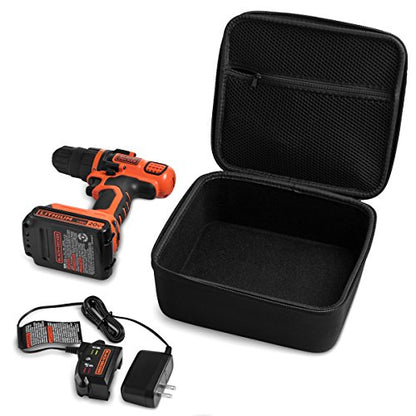 caseling Hard EVA Tool Organizer – 8.67" x 7.8" x 3.5" Protective Travel Case for Black+Decker Drill & Electronics, Black