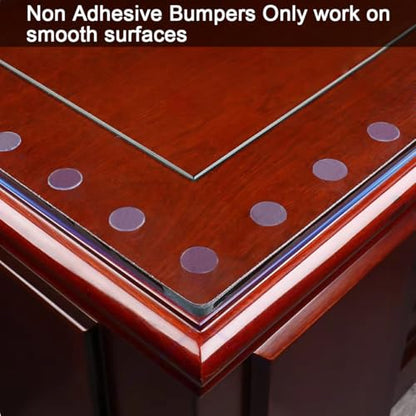 30 Pcs Clear Glass Table Top Anti Slip Pads, 3 Sizes, 18mm/0.7" 20mm/0.8" 25mm/1" Glass Table Top Bumpers Protectors, Non Adhesive Rubber Grippers Glass Bumpers for Under Glass, 3mm Thickness,Round