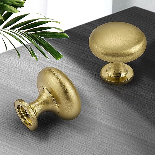 Probrico 5 Pack Single Hole Cabinet Knobs, Modern Style Drawer Pulls Champagne Bronze Knobs for Kitchen Bedroom Bathroom, Dresser Knob Furniture Handle Hardware - color: Champagne Bronze
