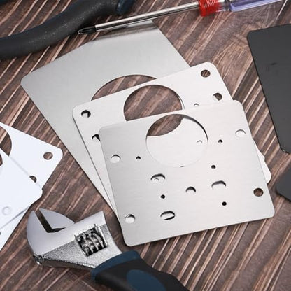 uxcell Cabinet Hinge Repair Plate, 2 Set 90mm/3.54" Stainless Steel Kitchen Cupboard Door Hinge Repair Plate Kit Includes Fixing Screws for Wooden Kitchen Cabinet Doors, White - color: White