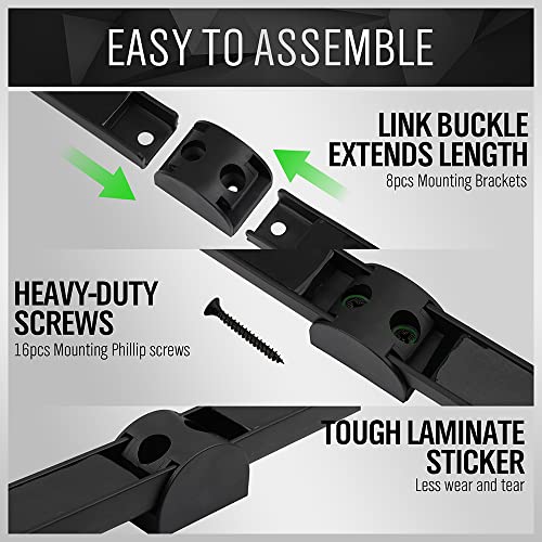 SWANLAKE GARDEN TOOLS 4-Piece 12" Magnetic Tool Holder Storage Organizer, Wall Mount Rack Garage Organization, Magnetic Strip for Garage Organization - style: Magnetic 12" 4-Piece