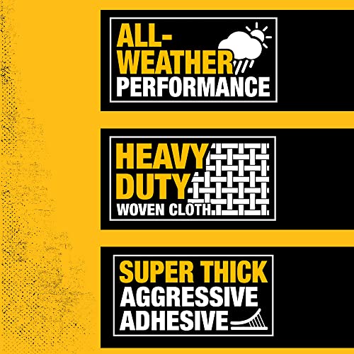 DEWALT Ultra Tough Duct Tape, 1.88 in x 30 yd, Heavy Duty, Ultra Strong, Aggressive Adhesive, All-Weather, 2 Rolls, Black - size: 30-Yard Roll, style: 2-Pack