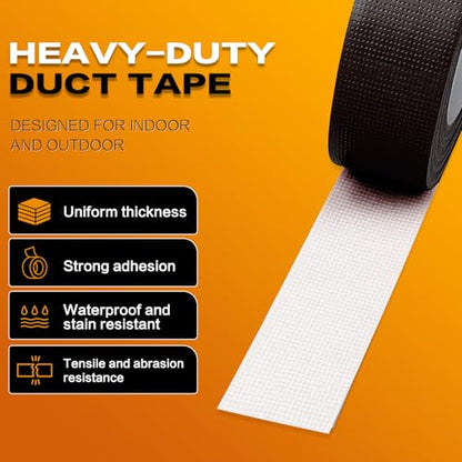 Brown Duct Tape 1 Inch x 33 Yards, Heavy Duty Waterproof Repair Tape, Straight Hand-Tear Cloth Tape for DIY Craft, Camping Gear, Home Maintenance & Packing - color: Brown