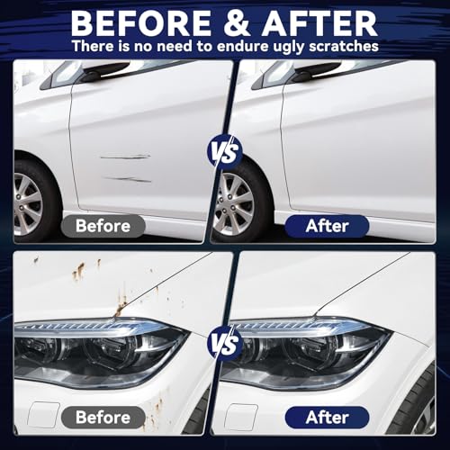 Car White Paint Touch Up Cars Scratch Repair for Vehicles, Rim High-Gloss White Paint Pen 30ML Quick Drying Automotive Scratch Repair, Non-toxic 1.5 oz Easy to Use - color: White