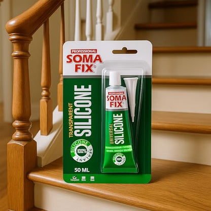 Clear Silicone Caulk - Easy Squeeze Caulking Tube, Silicone Sealant for Wood, Kitchen, Bathroom, Sink, Windows - Multi Purpose & Waterproof - 1.7 fl. oz (Clear) - color: Clear