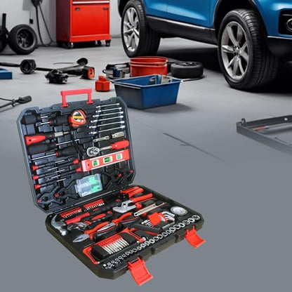 Combined Maintenance Hand Tool Box with Toolset-238 pieces of Basic Home Mechanic Toolbox.General Machinery Tool Set.Home Mechanic Tool Kit Box for Men.Toolset Suitcase