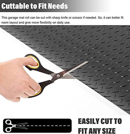 Durable Rubber Floor Protector Mat for Office & Outdoor Use, Non-Slip Patio & Balcony Mats, Heavy-Duty 1.2m x 1m (4ft x 3.3ft) - Ideal for High-Traffic Areas - size: 1.2X1m/4X3.3ft