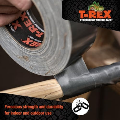 T-Rex Ferociously Strong Waterproof Graphite Grey Tape, 48mm x 9.14m - color: Grey, size: 1-Roll, 10 Yards x 1.89 in.