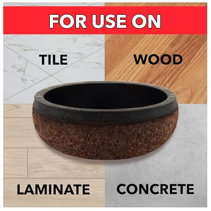 Super Sliders 1" Round Formed Secure Reusable Felt Furniture Sliders for Hard Surfaces, Noise-Reducing Adhesive Furniture Moving Pads, Fits 1" Legs, Set of 20, Brown