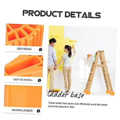 2pcs Ladder Feet Mats Non-Slip Stair Treads Ladder Leg Pads Fall Safety Pad for Home Office Crib Padding