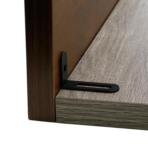 KUMGROT 10pcs Stainless Steel Corner Brace Black L Bracket 90 Degree Corner for Cabinet DIY Furniture Case with Screws, 38 x 24x 12mm/1.5 x 0.94 x 0.47in - size: 38 mm, style: L-shaped Brackets