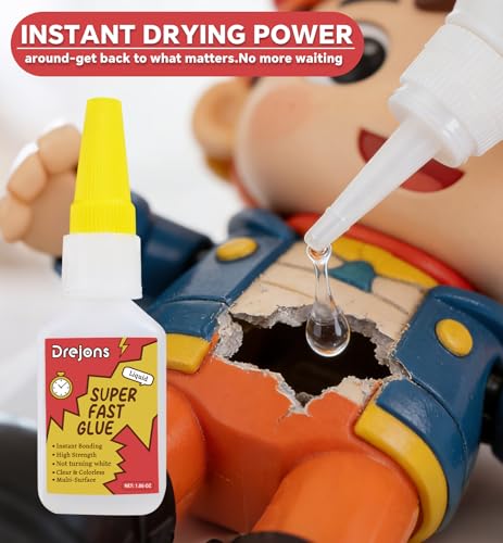 Super Glue for Plastic Fast-Drying Plastic Model Glue Strong Adhesive 3D Print, Car, PVC, Acrylic, Craft, Wood, DIY Craft 1.06 oz - size: 1.06 Oz